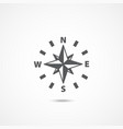 compass icon on white vector image vector image