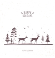 deer forest vector image vector image