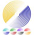 concentric circles signal spiral shapes more vector image