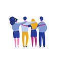 hugging people international human solidarity day vector image