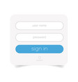 member login web form vector image vector image