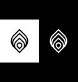 signal and location logo monogram black and white vector image vector image