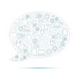 social media bubble vector image vector image