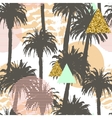 tropical palm trees seamless background vector image vector image