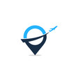 point travel logo icon design vector image vector image