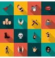 rock music icons flat vector image vector image
