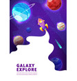 space landing page galaxy landscape with rocket vector image vector image