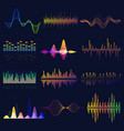 audio equalizer or sound waves set vector image