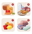 healthy products containing vitamins vector image