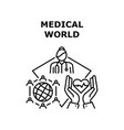 medical world concept black vector image