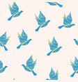 grunge pigeon bird with minimal ink doodle vector image