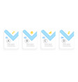 light blue horizontal infographics 4 steps vector image