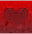 red cut paper heart wallpaper vector image vector image