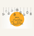 doodling style christmas greeting card vector image