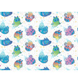 seamless pattern of cute colorful ghost vector image vector image
