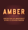 amber trendy inline vintage display font design vector image vector image