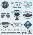 glasses labels and icons vector image