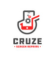 handphone repair technology logo vector image vector image
