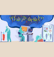 laboratory using protective suit for study vector image vector image