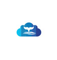 whale diving deep in sea and show tail up vector image