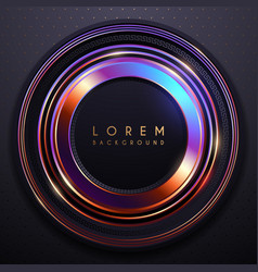 Red round glass button with chrome frame Vector Image