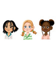 avatars of kids with positive expression on faces vector image