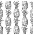 pineapple fruit sketch seamless pattern exotic vector image