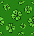 seamless pattern with falling green clover leafs vector image vector image