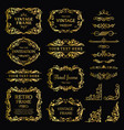 vintage decorative element gold set vector image