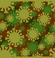 coronavirus army pattern seamless military virus vector image