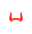 devil horn icon vector image vector image