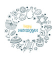 hanukkah sketch vector image