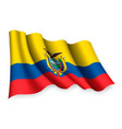 realistic waving flag vector image vector image