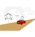 relaxing holidays by car vector image
