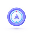compass 3d on white background vector image