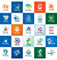 family icon in the form of hands vector image