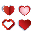 set of symbol heart vector image