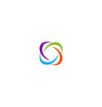 circle curve colorful logo vector image