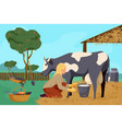 flat organic farm composition vector image vector image
