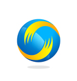globe circular swirl business logo vector image vector image