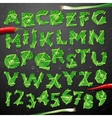 green leaf lettuce alphabet vector image vector image