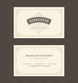 luxury business card and vintage ornament logo vector image