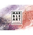 marble abstract liquid coral and navy shape vector image