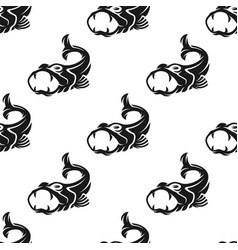 Predatory fish seamless pattern Royalty Free Vector Image