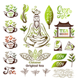 tea logo collection vector image vector image