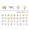education and learning color icons vector image