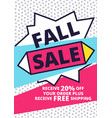 flat design sale website banner template vector image vector image