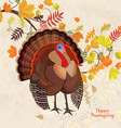 invitation card with beautiful turkey and colorful vector image