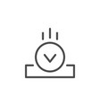 approval sign line outline icon vector image
