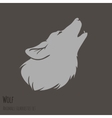 grey wolf silhouette vector image vector image